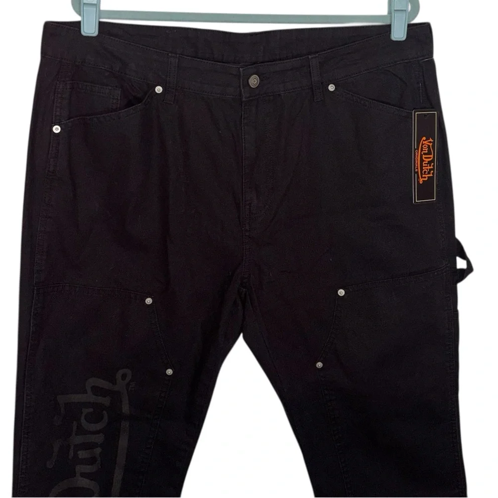 Von Dutch Jeans Double Knee Carpenter Flying Eyeball Patch Men’s Size 38X30